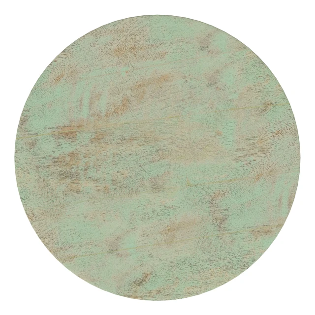 Alt view image 3 of 7 - 13 Inch Solid Mango Accent Table in Green Wash, Wood