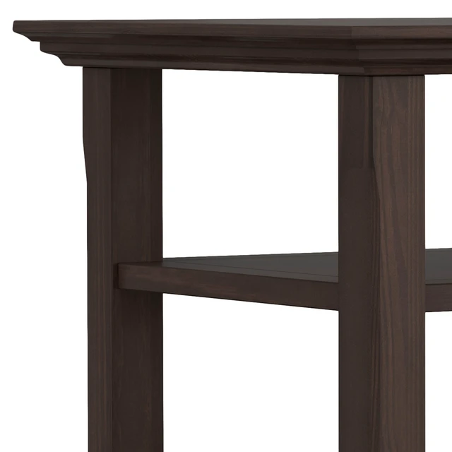 Alt view image 3 of 7 - Brunswick 19 Inch Wide Solid End Table, Brown, Wood