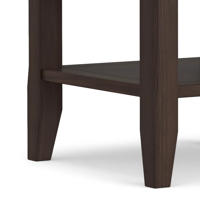 Alt view image 4 of 7 - Brunswick 19 Inch Wide Solid End Table, Brown, Wood