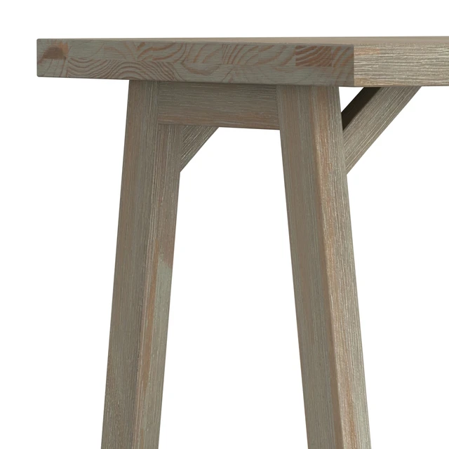 Alt view image 5 of 7 - Spokane Solid End Table in Distressed, Grey, Wood and Metal