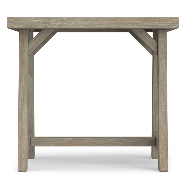Alt view image 6 of 7 - Spokane Solid End Table in Distressed, Grey, Wood and Metal