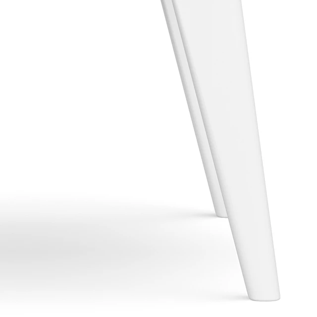 Alt view image 5 of 7 - Baxter Solid Mid Century End Table, White, Wood and Metal