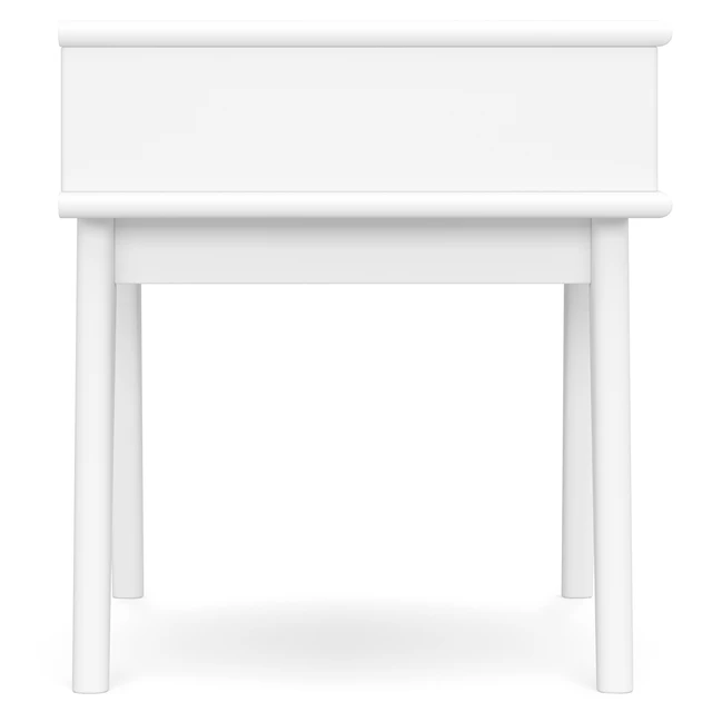 Alt view image 3 of 7 - Baxter Solid Mid Century End Table, White, Wood and Metal