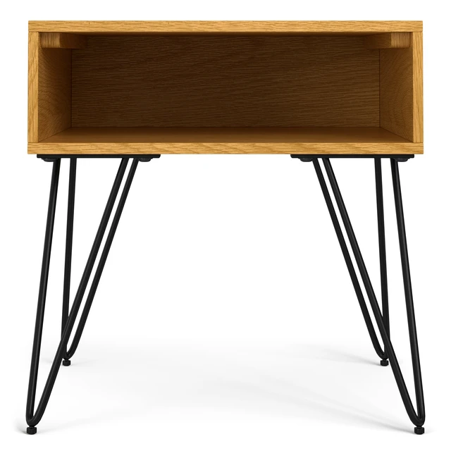 Alt view image 2 of 7 - End Table in Veneer, Brown, Wood and Metal