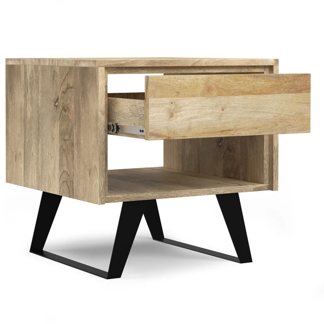 Alt view image 3 of 7 - End Table in Refined, Brown, Wood and Metal