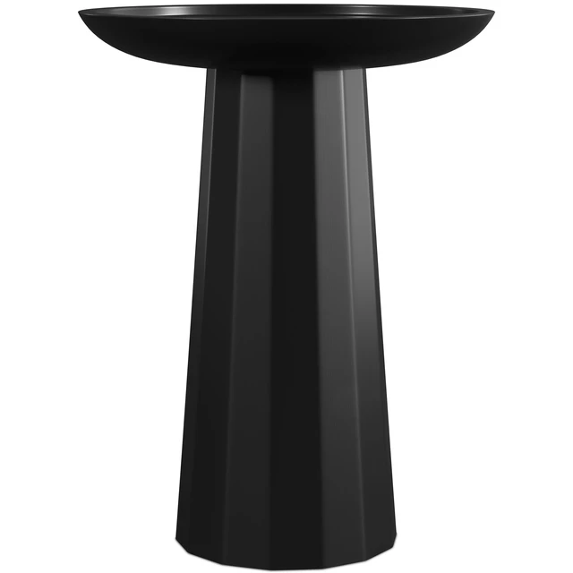 Alt view image 3 of 7 - Bates 13 Inch Wide Solid Mango Wooden Accent Table, Black, Wood