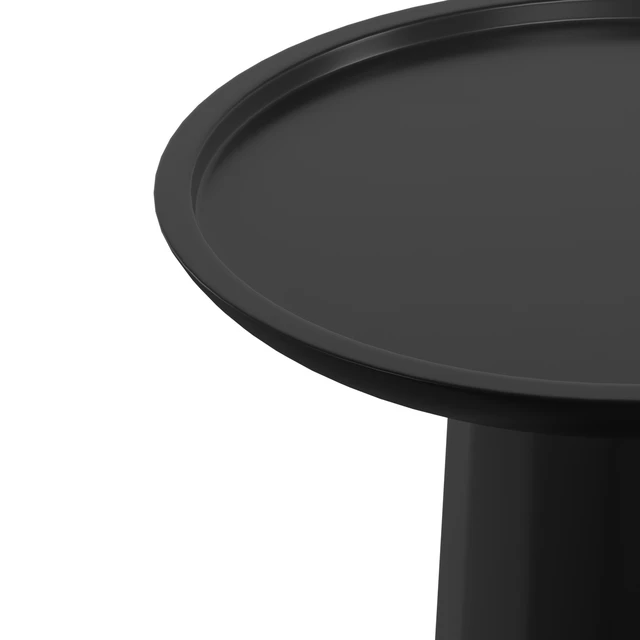 Alt view image 4 of 7 - Bates 13 Inch Wide Solid Mango Wooden Accent Table, Black, Wood