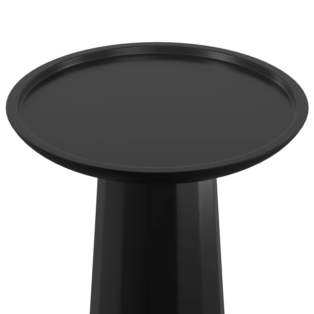 Alt view image 5 of 7 - Bates 13 Inch Wide Solid Mango Wooden Accent Table, Black, Wood