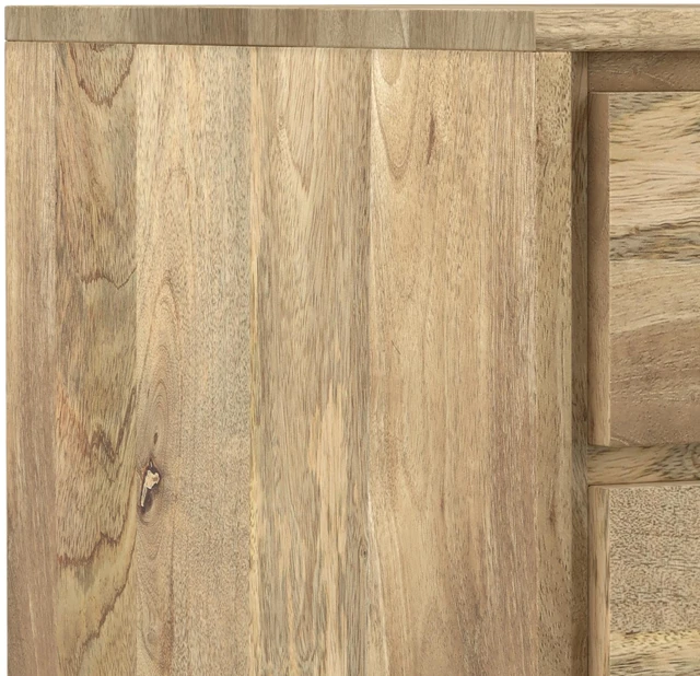 Alt view image 6 of 7 - Solid Side Table in Refined, Brown, Wood and Metal