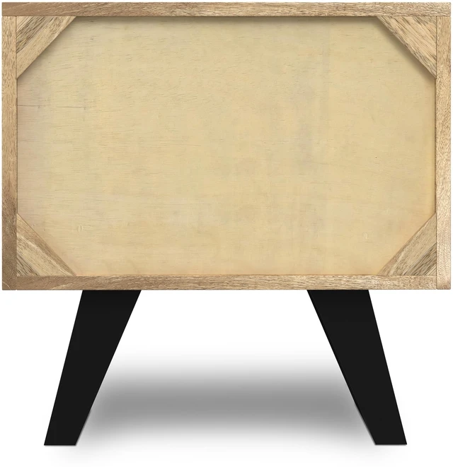 Alt view image 3 of 7 - Solid Side Table in Refined, Brown, Wood and Metal