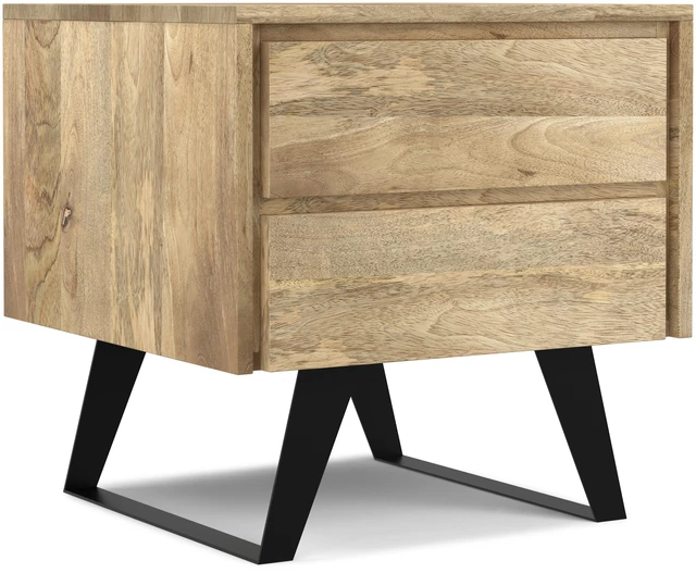 Main image of Solid Side Table in Refined, Brown, Wood and Metal
