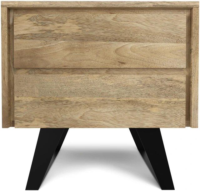 Alt view image 2 of 7 - Solid Side Table in Refined, Brown, Wood and Metal