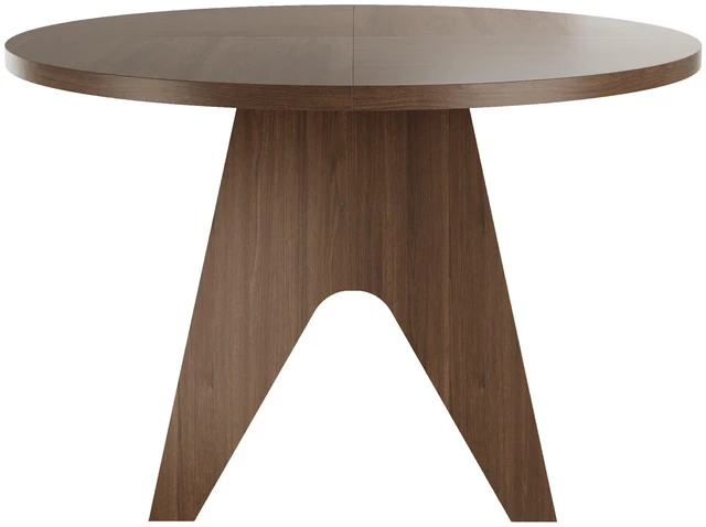 Main image of 46.8 Inch Round Dining Table, Walnut, MDF and Particle Board