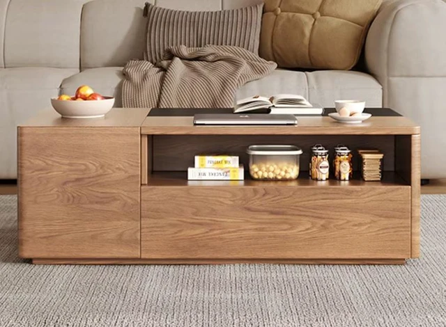 Main image of Living Set Lift Top Coffee Table and Matching TV Console, Walnut, MDF and Wood
