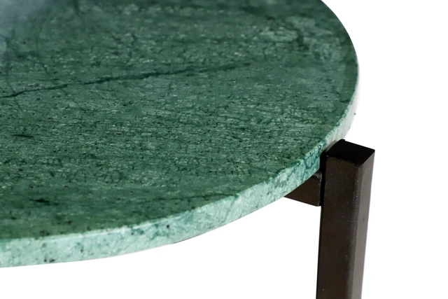 Alt view image 5 of 5 - Side Table for Living with Metal Inch Height, Green, Marble and Metal