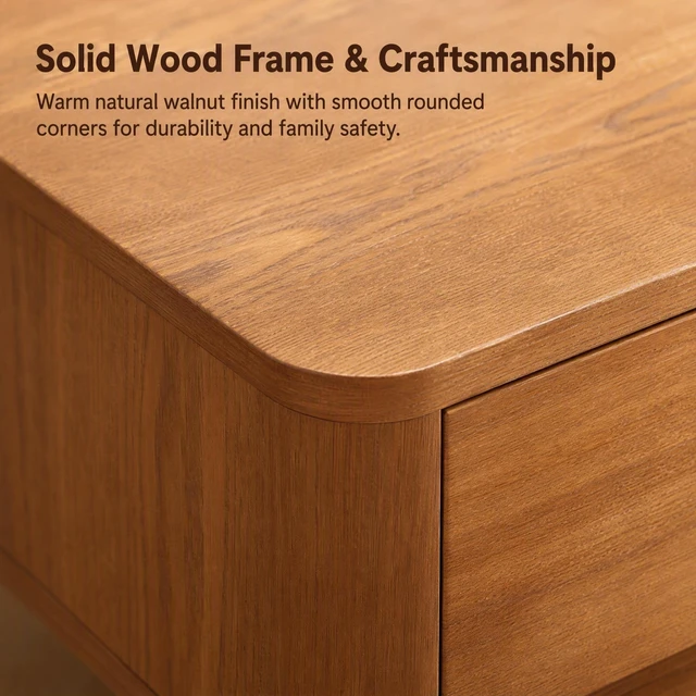Alt view image 6 of 7 - Hydraulic Lift Top Coffee Table, 39.37 Inch Mid-Century Coffee Table with 2 Drawers and Internal Storage Compartments