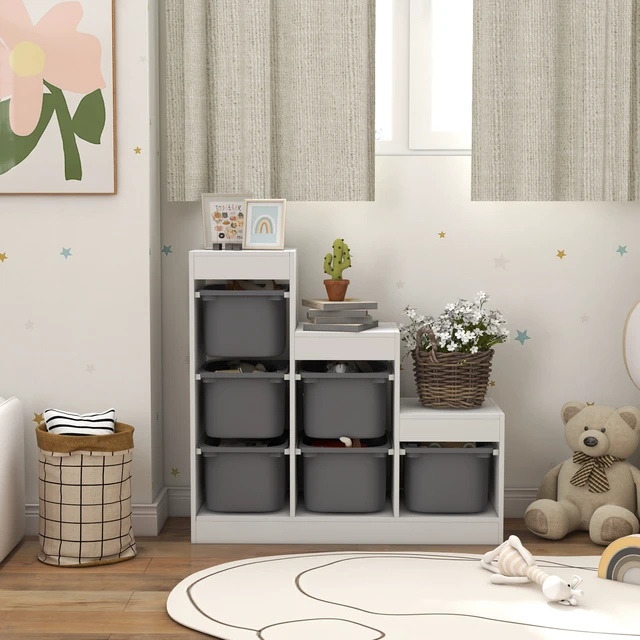 Alt view image 2 of 7 - Kids Toy Storage Organizer with Storage Bins, Layers Kids Bookshelf Toy Organizer for Boys and Girls Aged 3 Years Play