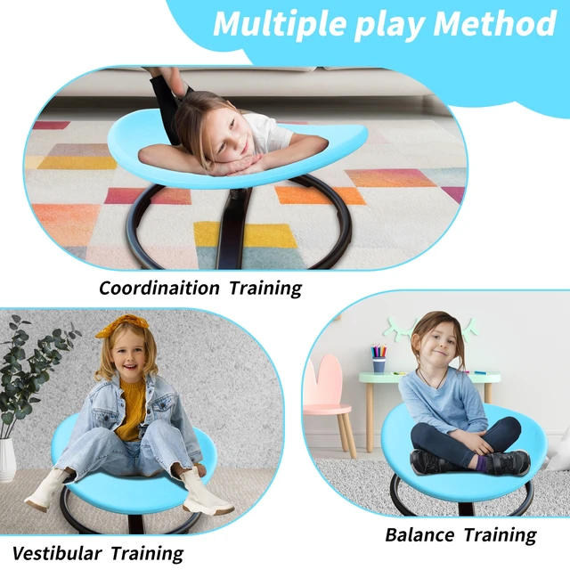 Alt view image 7 of 7 - Sensory Spinning Chair for Autistic Kids, Swivel Chair Sensory Toys Gifts for Toddlers with Sit and Spin Toys Training
