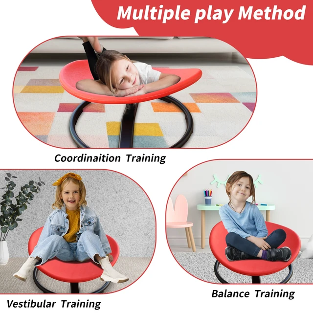Alt view image 2 of 7 - Sensory Spinning Chair for Autistic Kids, Swivel Chair Sensory Toys Gifts for Toddlers with Sit and Spin Toys Training