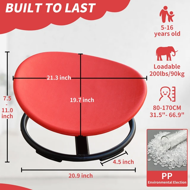 Alt view image 3 of 7 - Sensory Spinning Chair for Autistic Kids, Swivel Chair Sensory Toys Gifts for Toddlers with Sit and Spin Toys Training