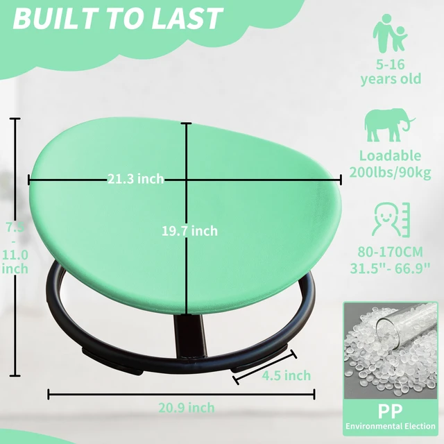 Alt view image 6 of 7 - Sensory Spinning Chair for Autistic Kids, Swivel Chair Sensory Toys Gifts for Toddlers with Sit and Spin Toys Training