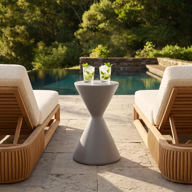 Main image of 22.3 Inch Tall Garden Pedestal Stand, Magnesium Oxide Plant Stand Outdoor Decortions Pedestal Flower Pots Yard, Gray