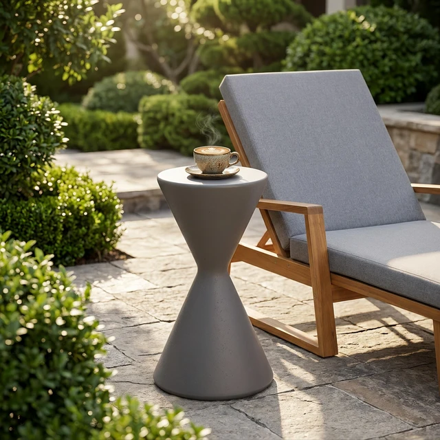 Alt view image 6 of 7 - 18.3 Inch Tall Garden Pedestal Stand, Magnesium Oxide Plant Stand Outdoor Decortions Pedestal Flower Pots Yard, Gray