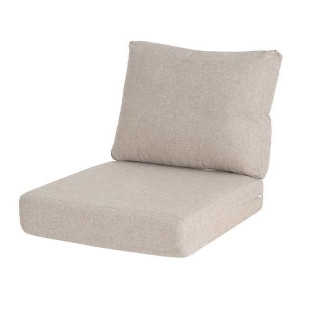 Alt view image 4 of 7 - Outdoor Club Chair Cushion Set, Seat Cushion and Back Beige, Fabric and Foam