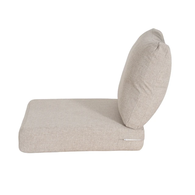 Alt view image 6 of 7 - Outdoor Club Chair Cushion Set, Seat Cushion and Back Beige, Fabric and Foam