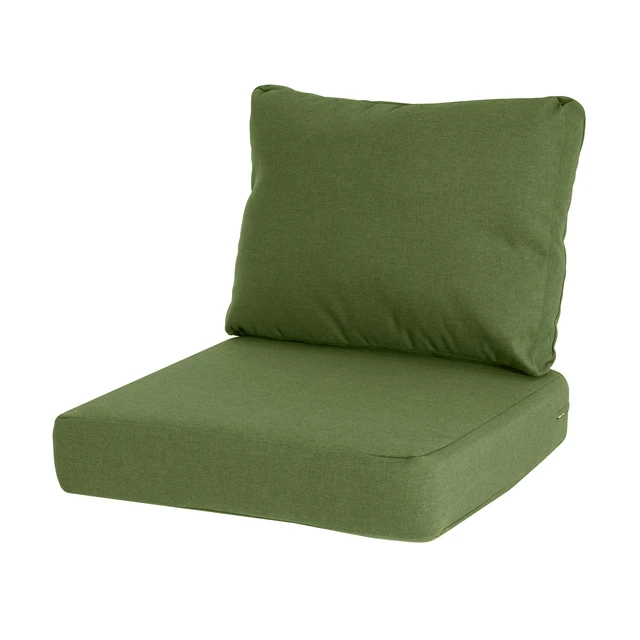 Alt view image 4 of 7 - Outdoor Club Chair Cushion Set, Seat Cushion and Back Green, Fabric and Foam