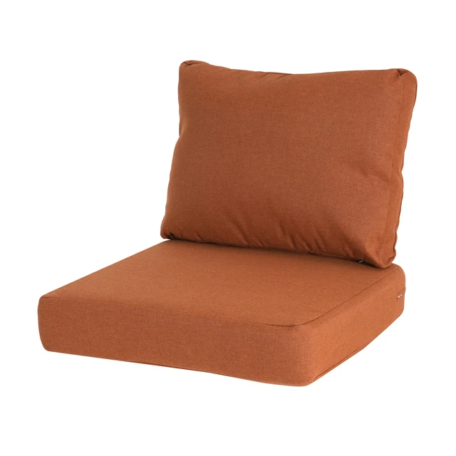 Alt view image 4 of 7 - Outdoor Club Chair Cushion Set, Seat Cushion and Back Orange, Fabric and Foam