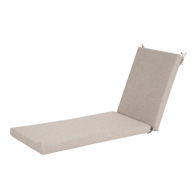 Alt view image 2 of 7 - Outdoor Chaise Lounge Cushion, Beige, Fabric and Foam