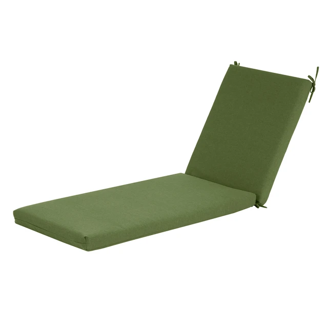 Alt view image 2 of 7 - Outdoor Chaise Lounge Cushion, Green, Fabric and Foam
