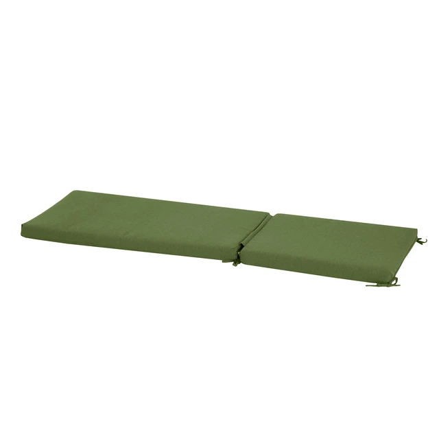Alt view image 4 of 7 - Outdoor Chaise Lounge Cushion, Green, Fabric and Foam
