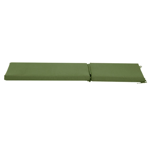 Alt view image 3 of 7 - Outdoor Chaise Lounge Cushion, Green, Fabric and Foam