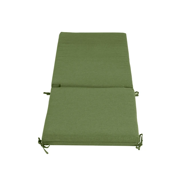 Alt view image 5 of 7 - Outdoor Chaise Lounge Cushion, Green, Fabric and Foam