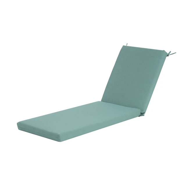 Alt view image 2 of 7 - Outdoor Chaise Lounge Cushion, Teal, Fabric