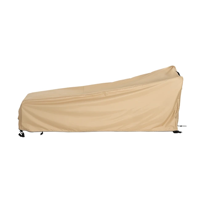 Alt view image 4 of 7 - Shield Outdoor Slope Chaise Lounge Cover, Beige, Fabric