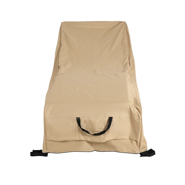 Alt view image 3 of 7 - Shield Outdoor Slope Chaise Lounge Cover, Beige, Fabric