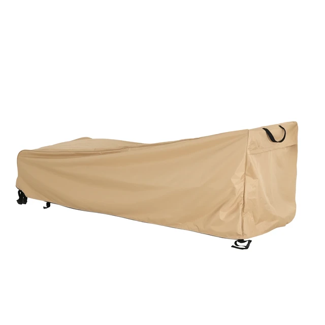Alt view image 6 of 7 - Shield Outdoor Slope Chaise Lounge Cover, Beige, Fabric