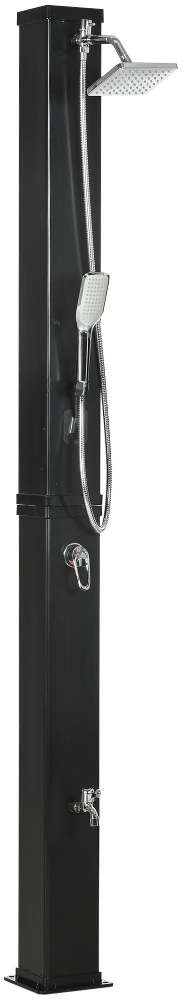Main image of 10.6 Gallons Solar Heated Shower with Rotating Rainfall, Handheld Shower Head Temperature Adjustment and Foot 2 Section