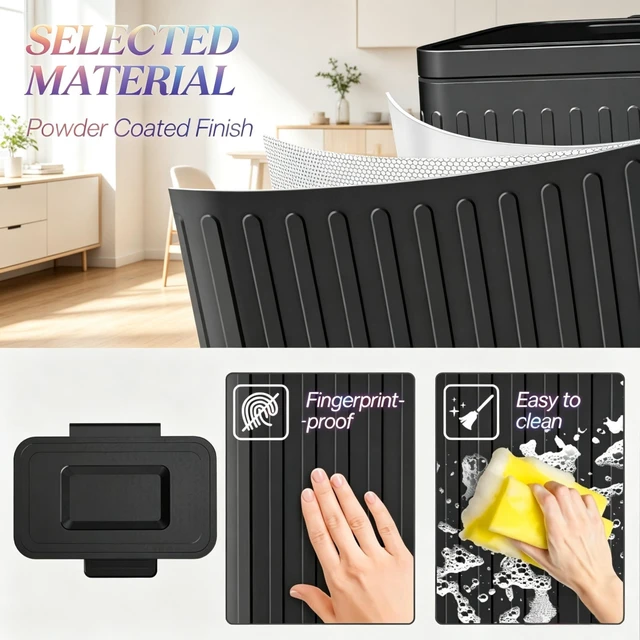 Alt view image 5 of 7 - 2×5.3gal Double Step Trash Cankitchen Recycling Bin with Lid, Detachable Removable Inner Buckets for Waste Sorting