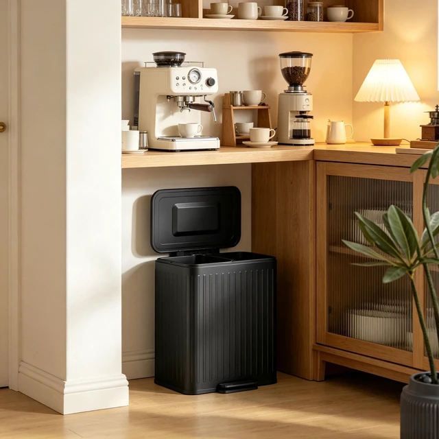 Main image of 2×5.3gal Double Step Trash Cankitchen Recycling Bin with Lid, Detachable Removable Inner Buckets for Waste Sorting