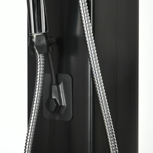 Alt view image 6 of 7 - 10.6 Gallons Solar Heated Shower with Rotating Rainfall, Handheld Shower Head Temperature Adjustment and Foot 2 Section