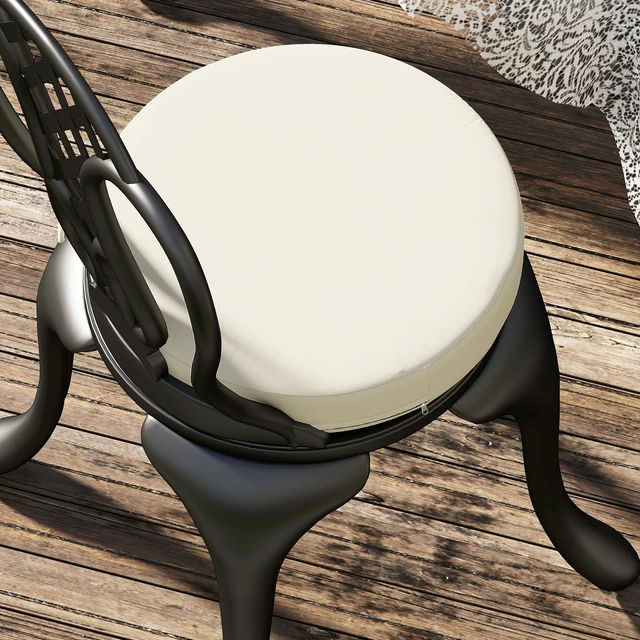 Alt view image 3 of 7 - Outdoor Chair Cushions Set, Round Seat Cushions for Dining Chairs Bistro with Machine Washable Cover Inchx