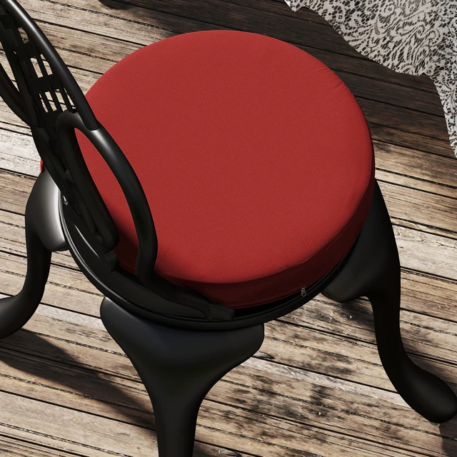 Alt view image 3 of 7 - Outdoor Chair Cushions Set, Round Seat Cushions for Dining Chairs Bistro with Machine Washable Cover Inchx Wine