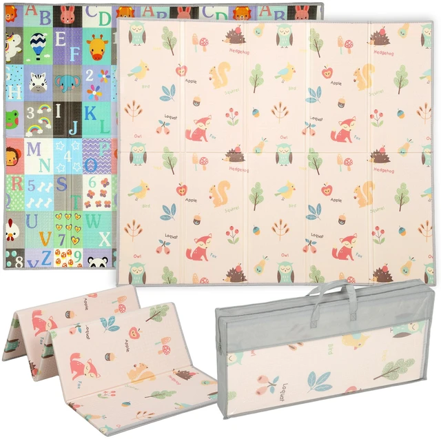 Main image of Extra Large Baby Play Mat Inchx, Double Sided Foldable Xpe Foam Crawling Mat Waterproof Reversible Playmat for Toddlers