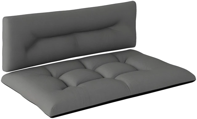 Main image of Seater Pallet Cushions Outdoor 3.9 in Replacement Pallet Sofa Cushions, Tufted Replacement Pads for Garden Patio, Black