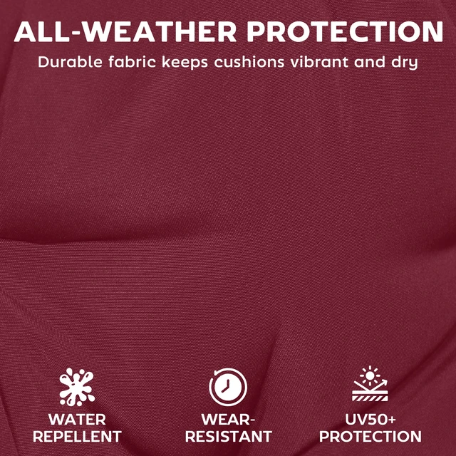 Alt view image 5 of 7 - Chaise Lounge Cushion, 4 Inch Outdoor Lounge Chair Cushion with Non-Slip Ties Water Resistant and Fade Resistant
