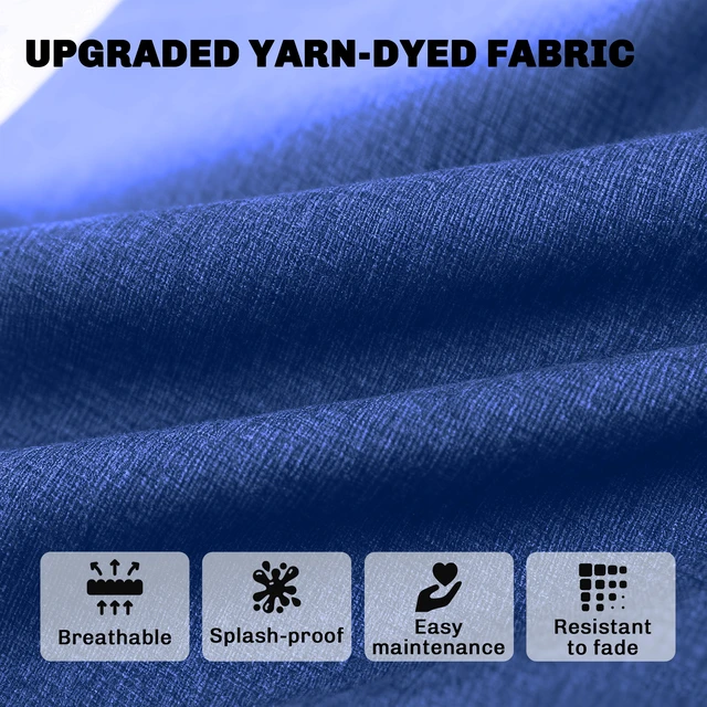 Alt view image 6 of 7 - Outdoor Chair Cushions Set, Fade Resistant 24 in Deep Seat Patio Cushions for Chair Sofa and Outdoor Furniture